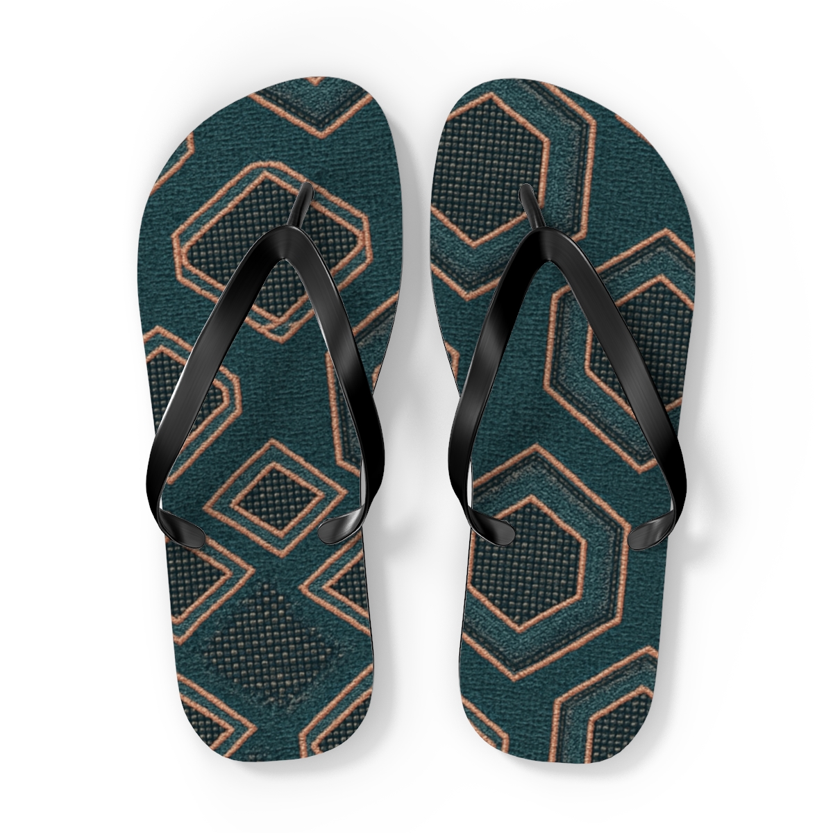 Hypnotic Wave Pattern Flip Flops