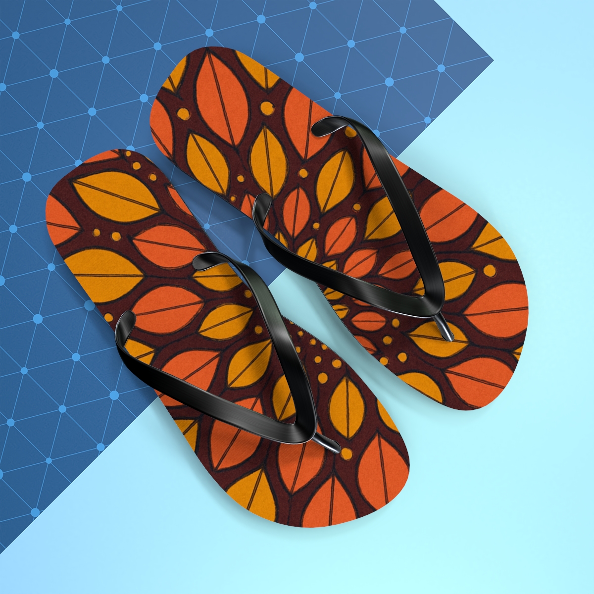 Marigold Pulse Spiral custom flip flops