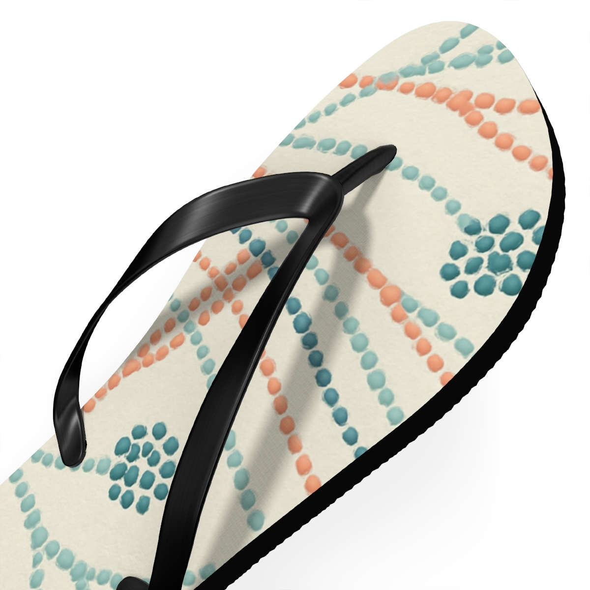Dot Vein Weave colorful rubber flip flops