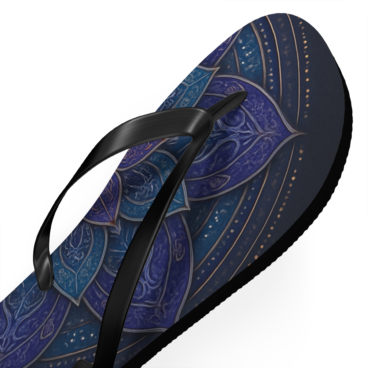 Prismatic Orbital Filigree trendy printed flip flops