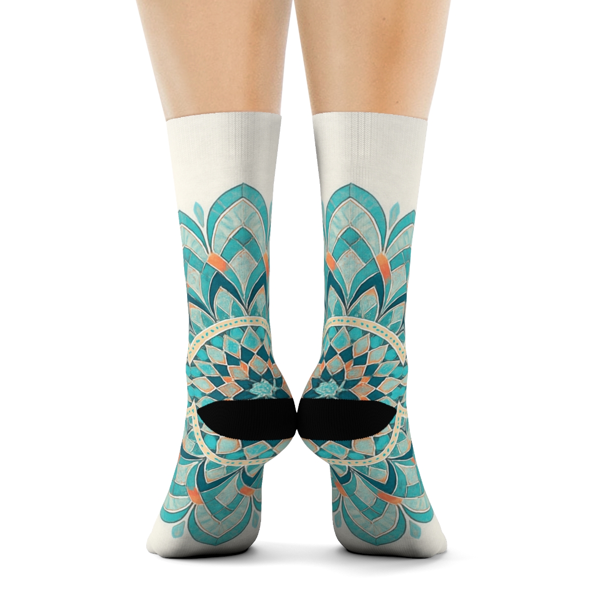 Prismatic Orbit Rosette trendy colorful socks