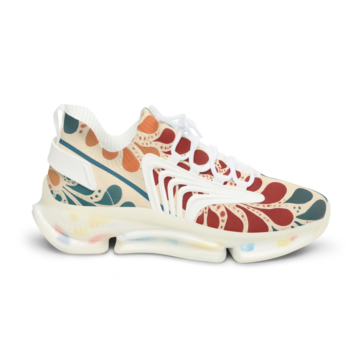 Fractal Bloom Stripe Sequence stylish casual sneakers