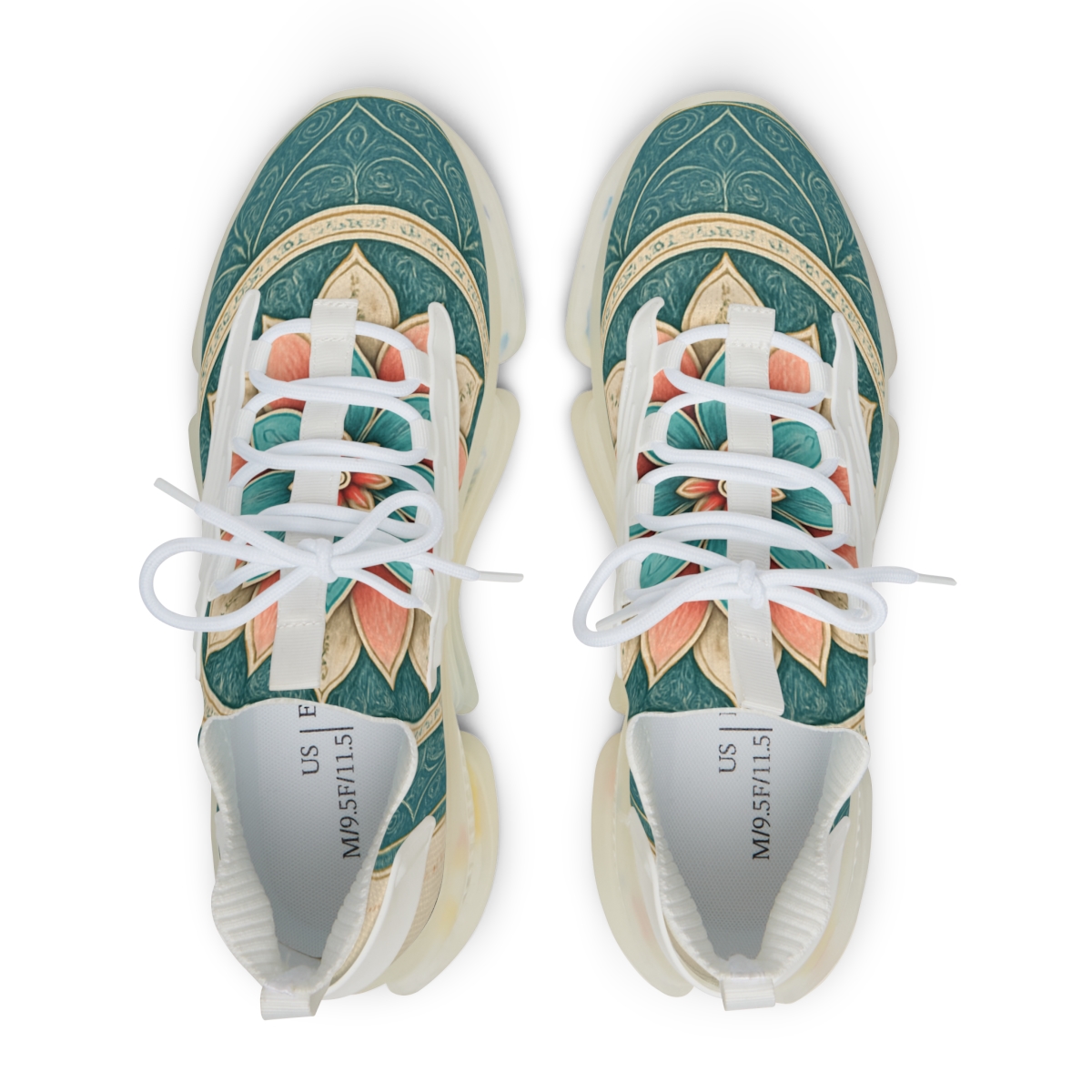 Radial Petal Engine personalized athletic sneakers