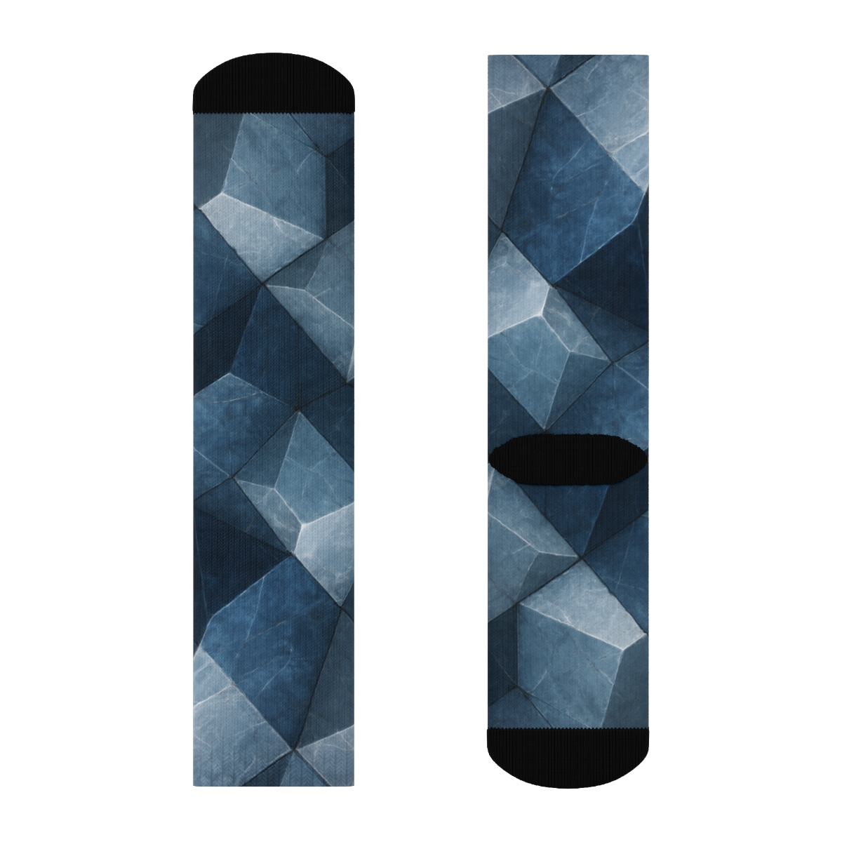 Mineral Facet Tessellation Drift unique printed sockscustom socks