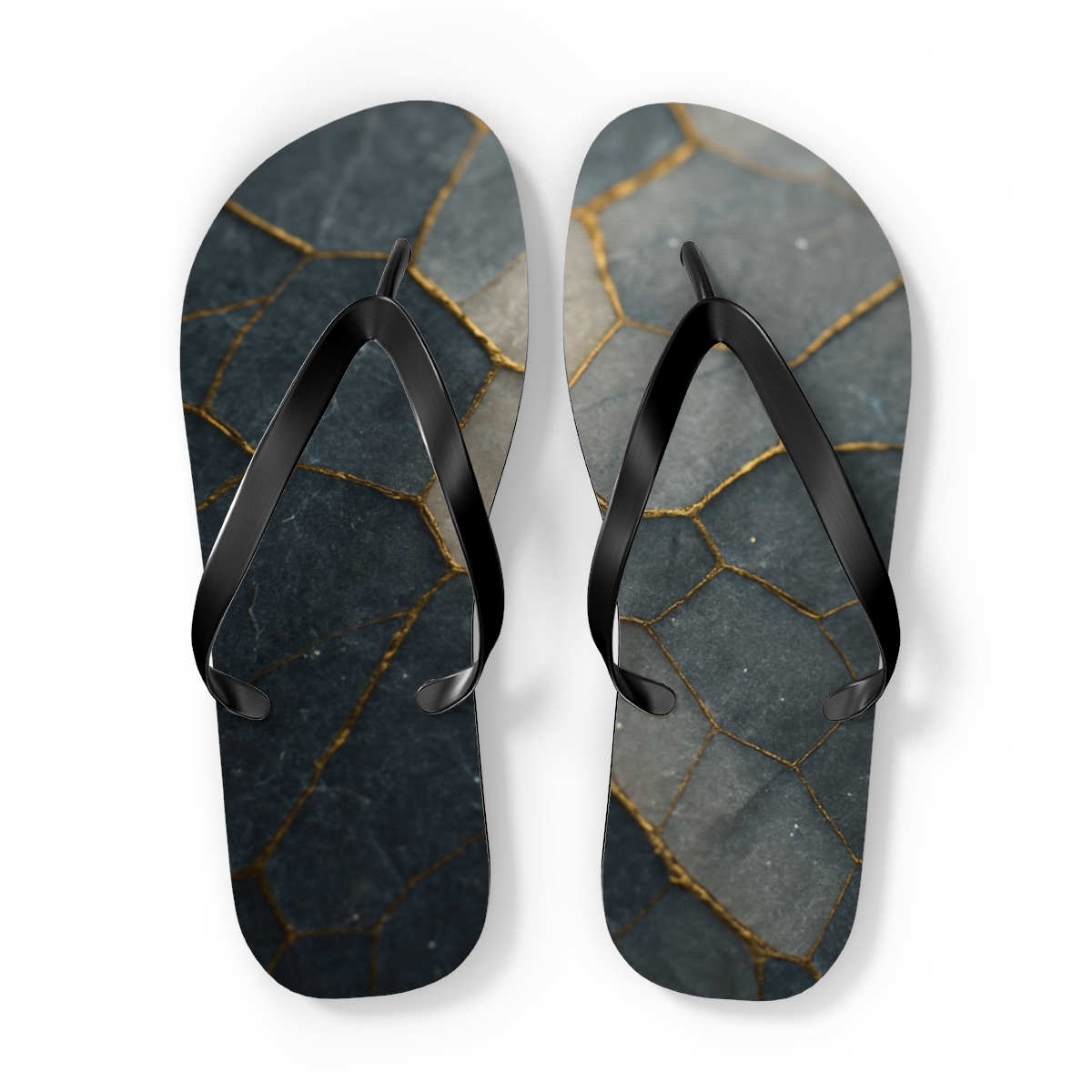Mineral Facet Vein Tapestry soft sole flip flops