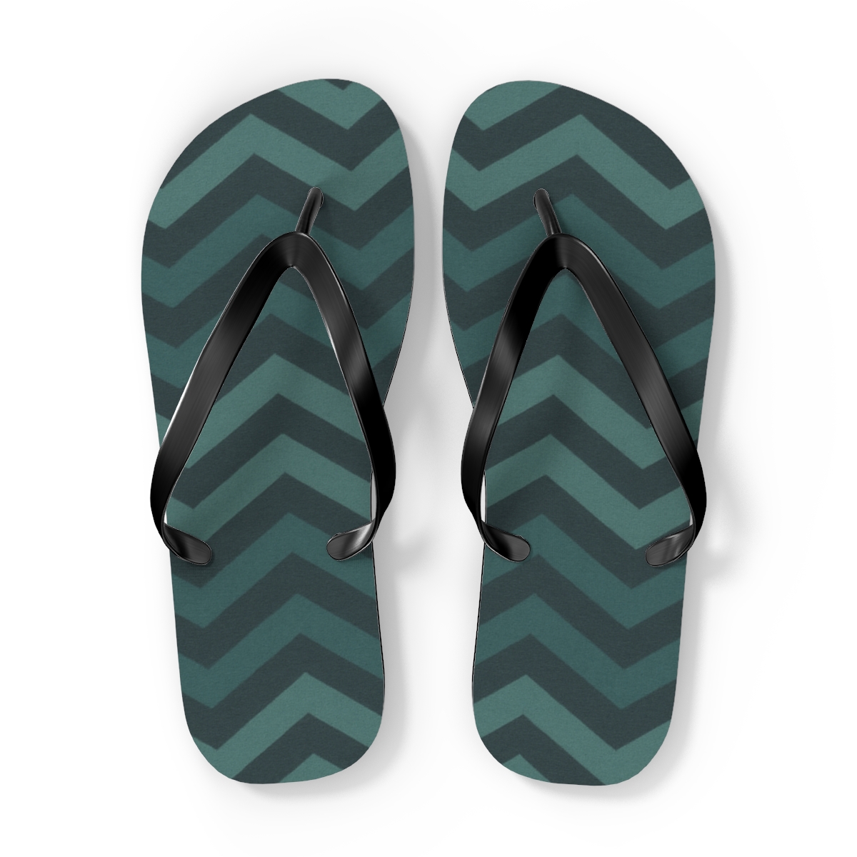 Moire Chevron Continuum designer logo flip flops