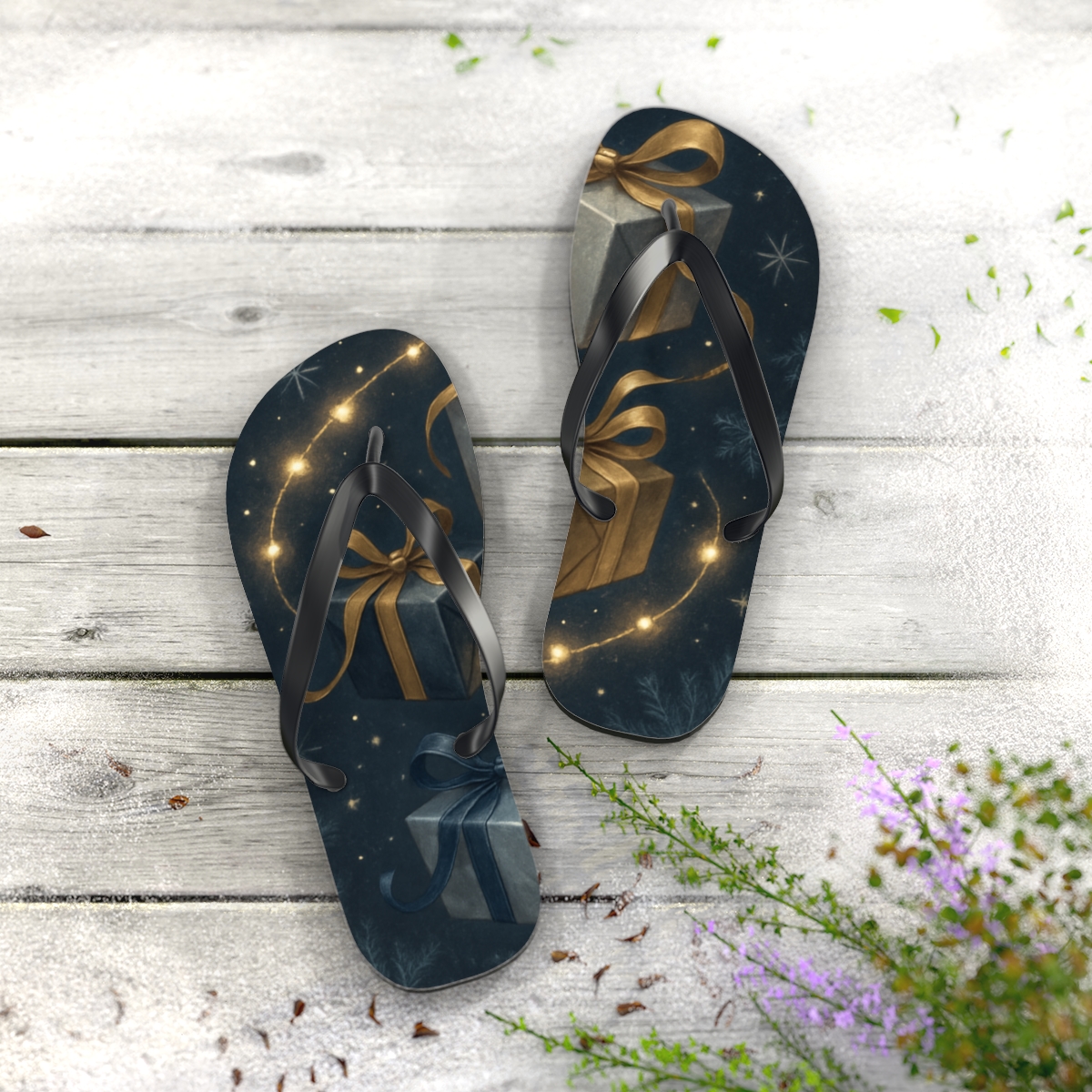 Winter Starlight Gift Ribbon stylish summer flip flops