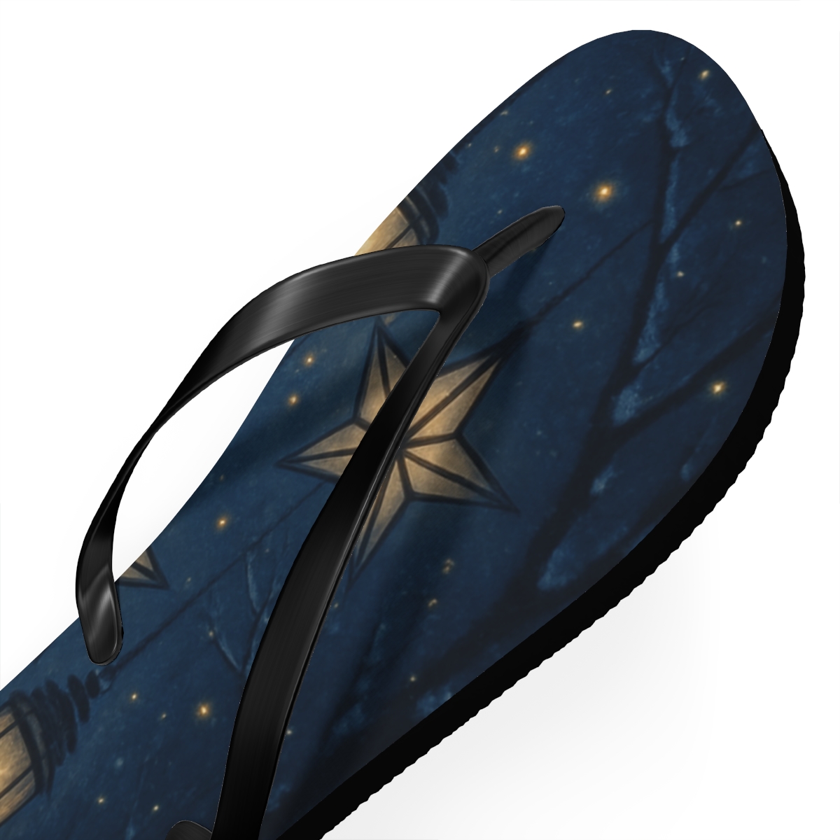 Midwinter Lantern Constellation personalized beach flip flops