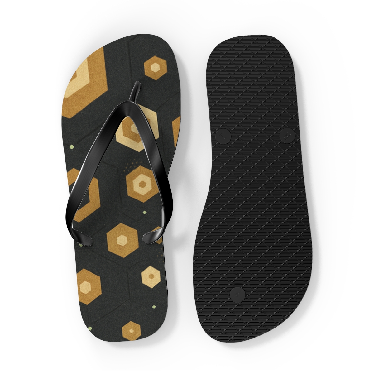 Fractal Hex Drift Quilt comfortable casual flip flops