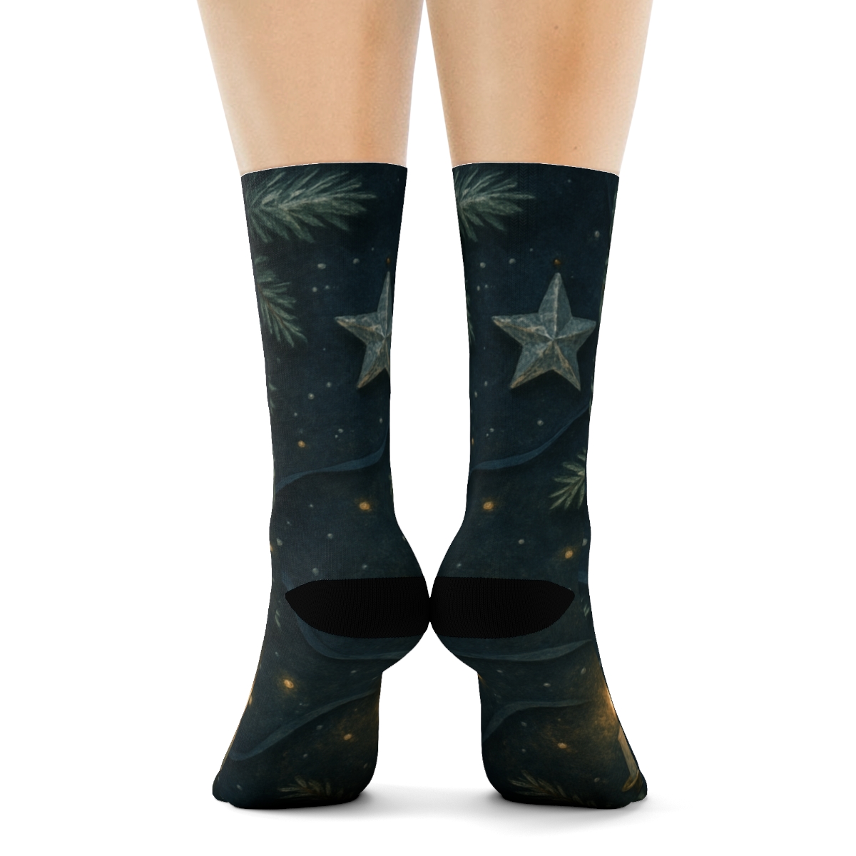 Winter Solstice Ornament Drift unique printed socks