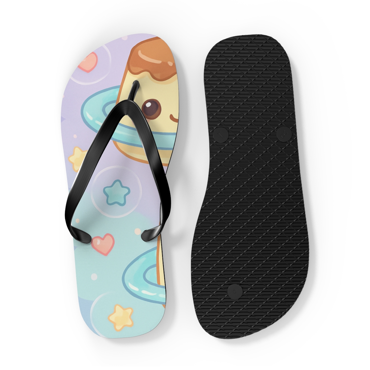 Pastel Planet Pudding Pals comfortable casual flip flops