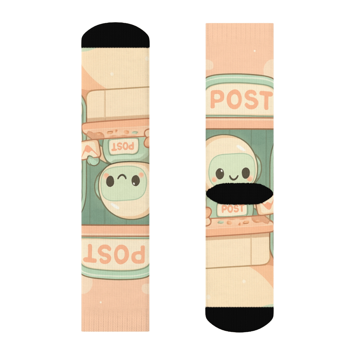 Pastel Planet Post Office personalized cozy socks