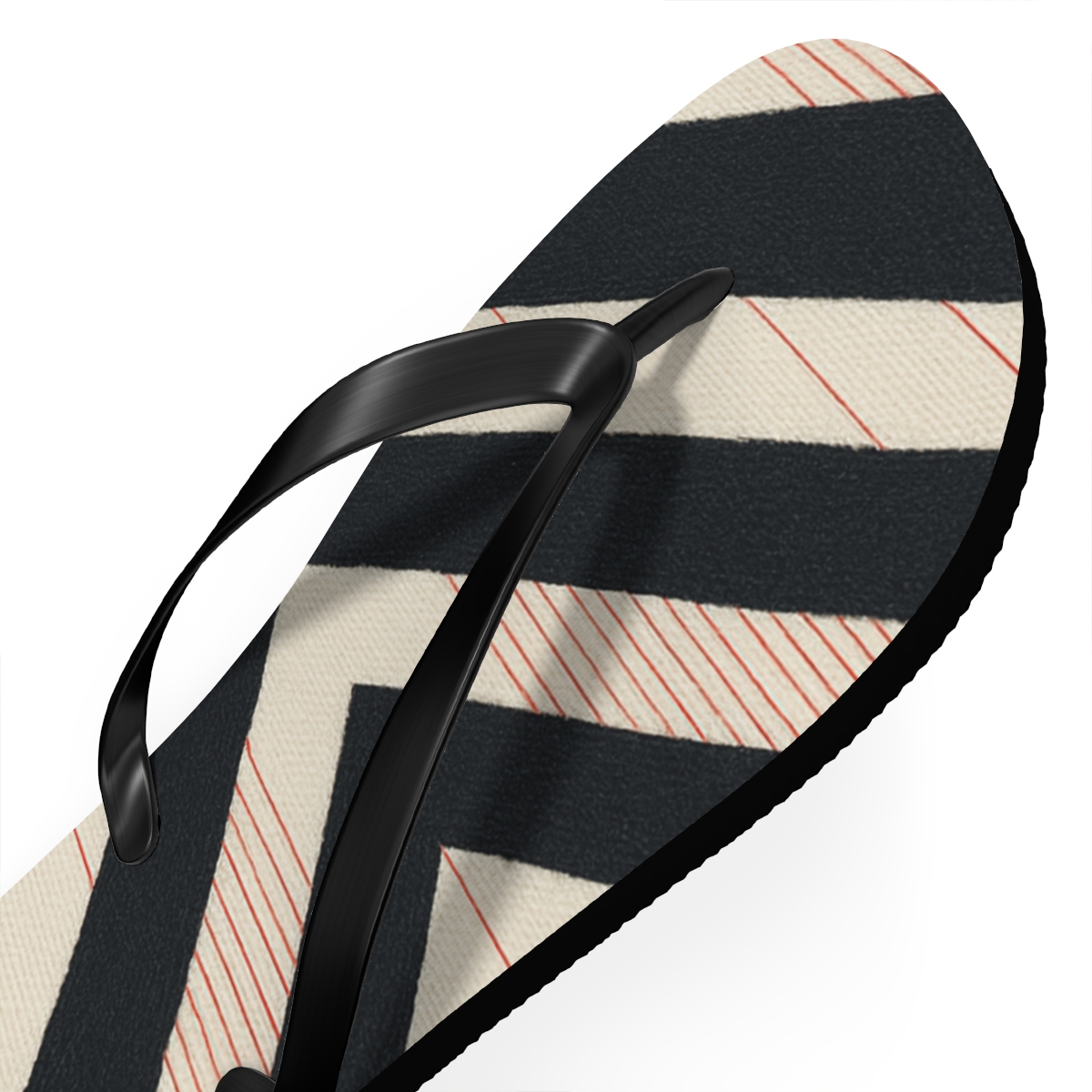 Chevron Pulse Matrix trendy printed flip flops