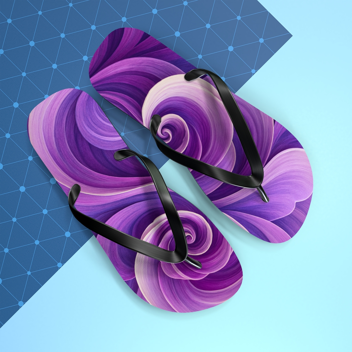 Lavender Petal Drift Flip Flops