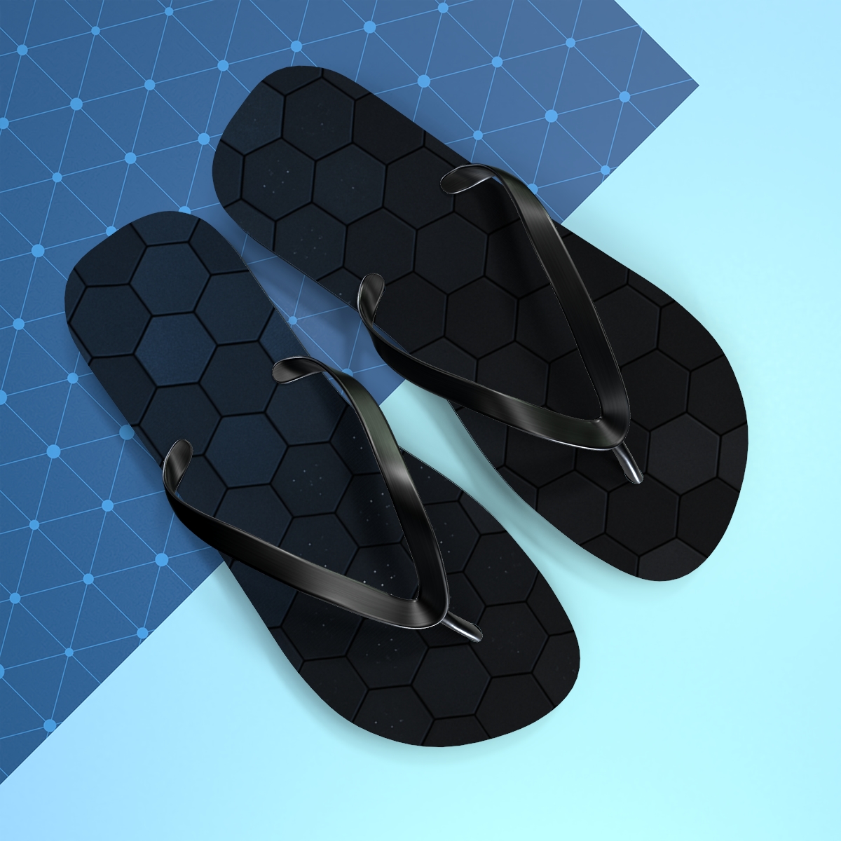 Stellar Hex Drift Mosaic stylish summer flip flops