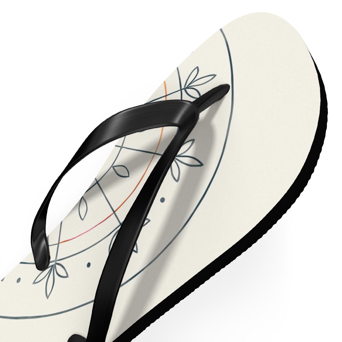 Minimal Orbit Petal Dial colorful rubber flip flops