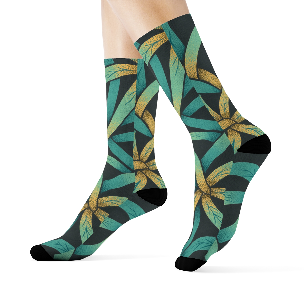 Hibiscus Vector Weave stylish patterned socks