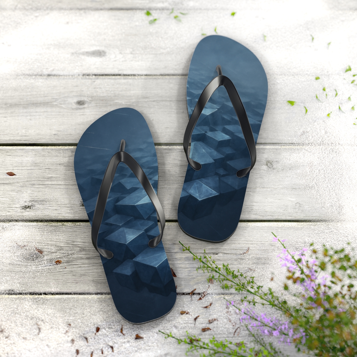 Mineral Facet Prism Drift personalized beach flip flops