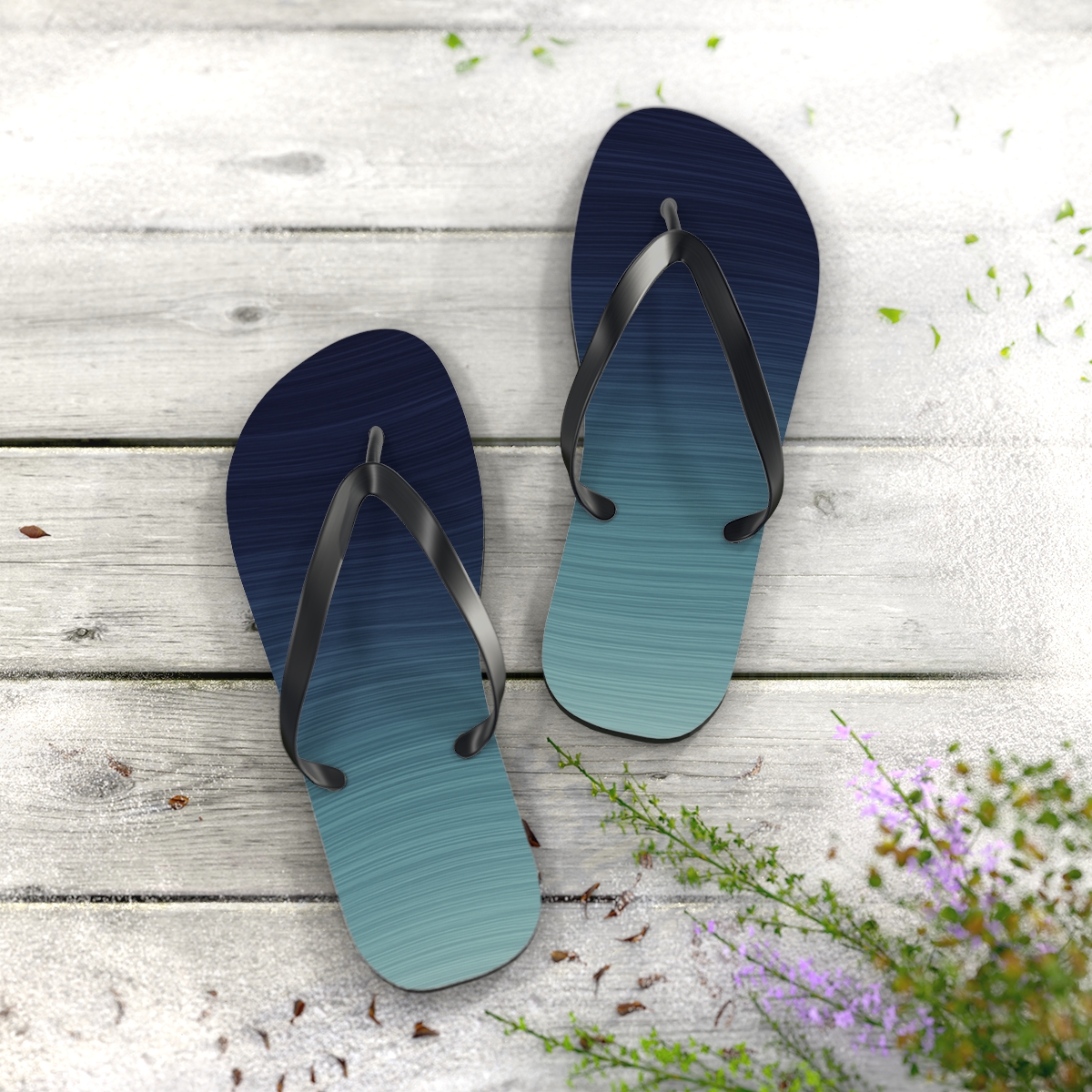 Phase Shift Stripe Nebula trendy printed flip flops