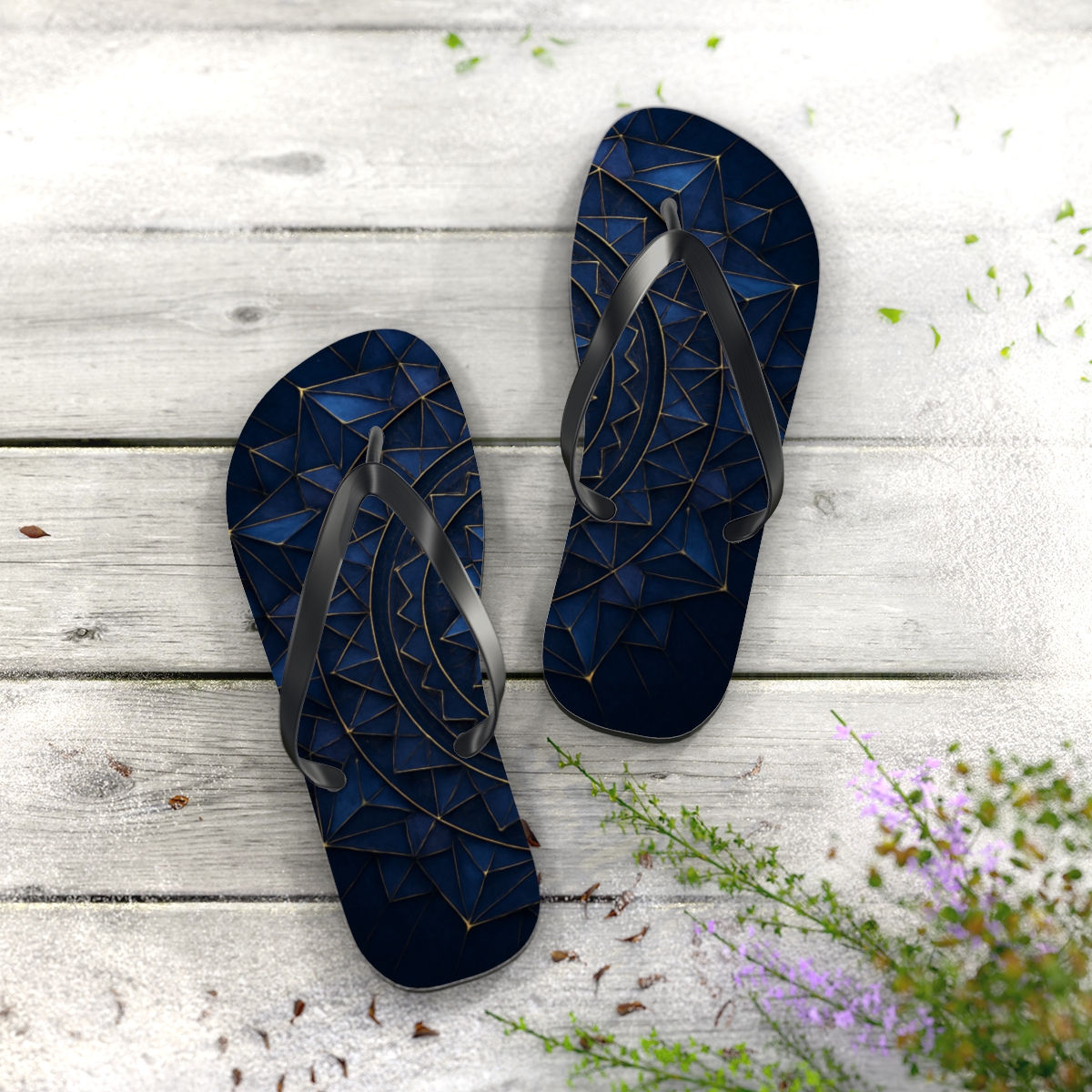 Midnight Prism Ringwork stylish summer flip flops