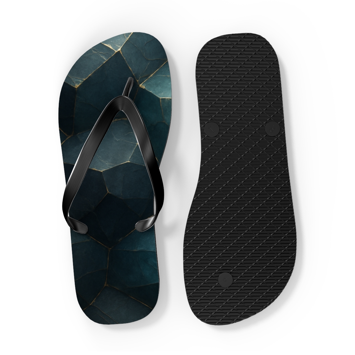 Mineral Facet Lattice Glow personalized beach flip flops