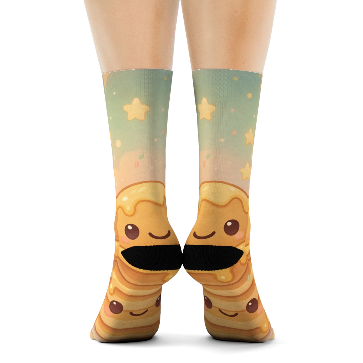 Pastel Pancake Planet Party personalized cozy socks