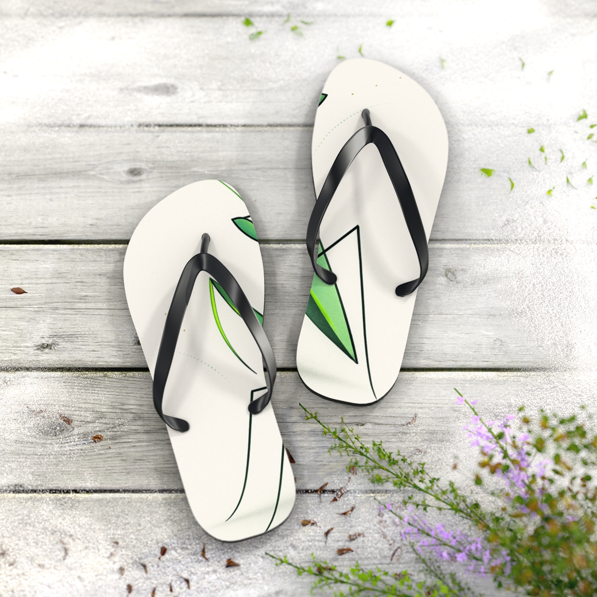Praying Mantis Stillness Circuit soft sole flip flops