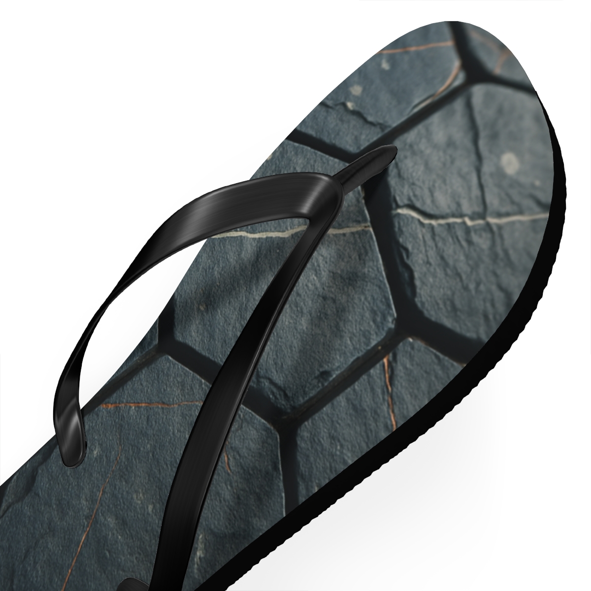 Basalt Vein Tessellation colorful rubber flip flops