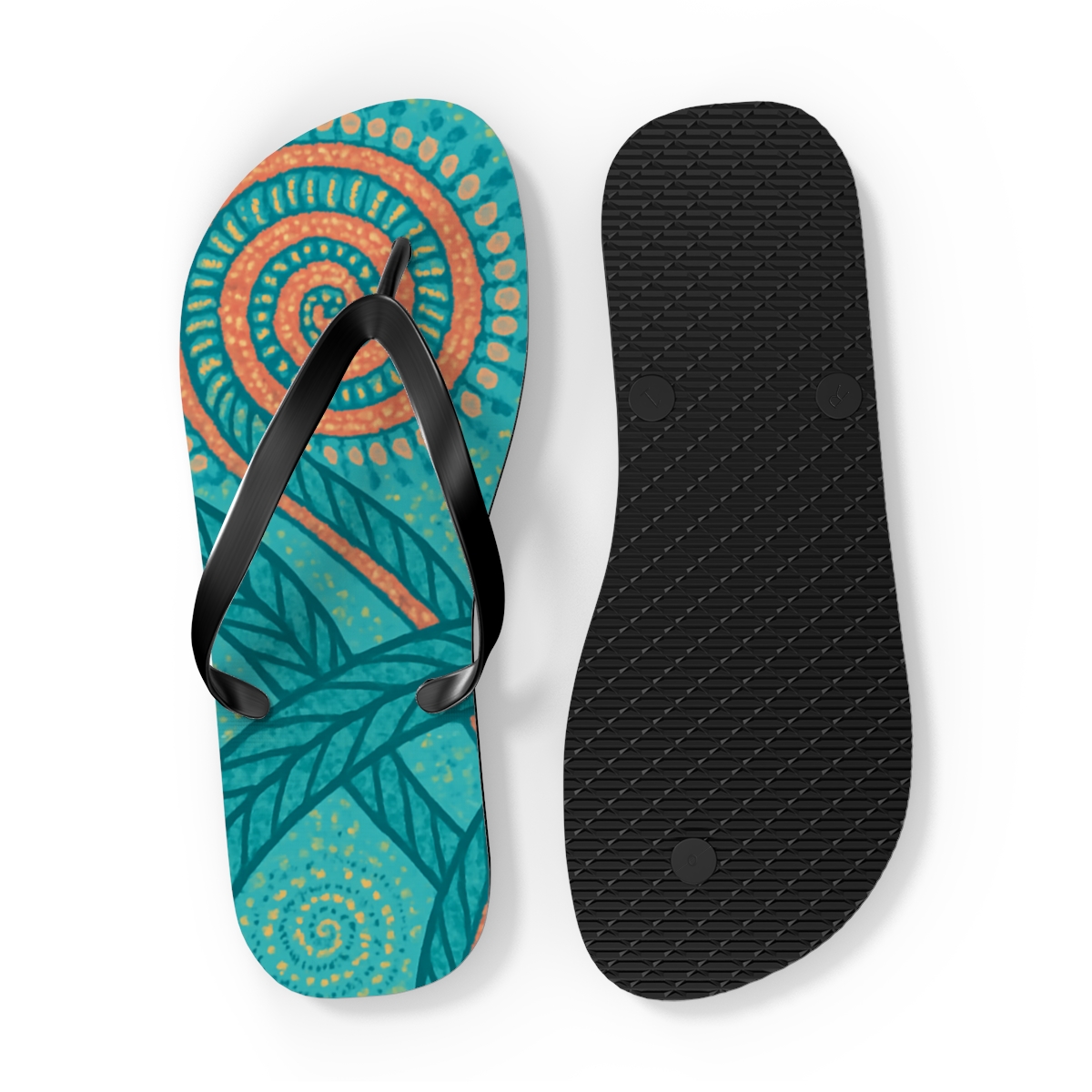 Spiral Cluster Matrix personalized beach flip flops