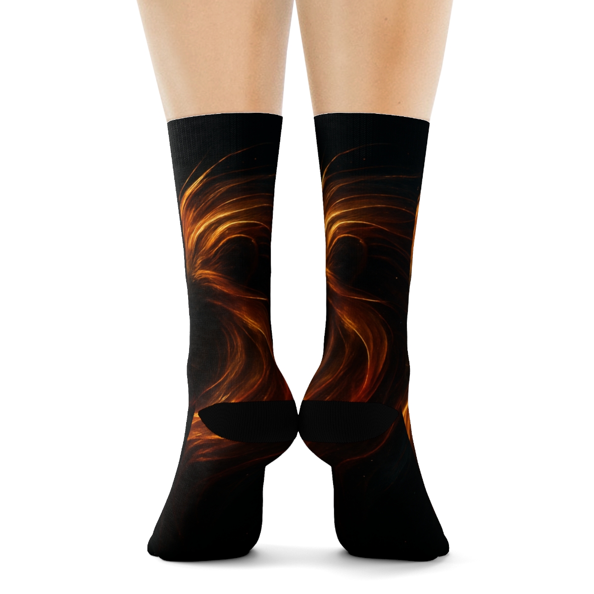 Starlit Mane Of The Celestial Lion unique printed sockscustom socks