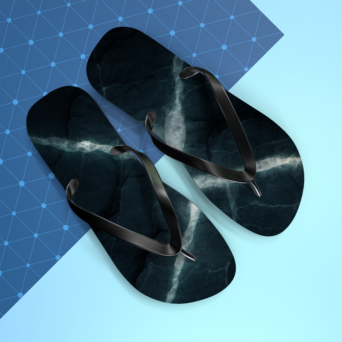 Quartz Vein Radiant Grid comfortable casual flip flops