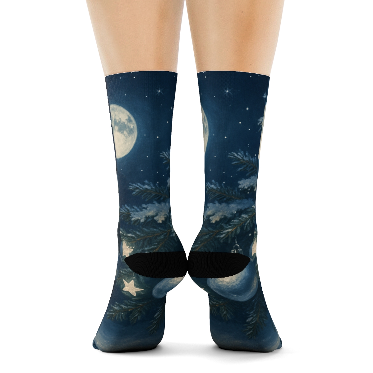 Winter Starlit Evergreen Dream warm winter socks