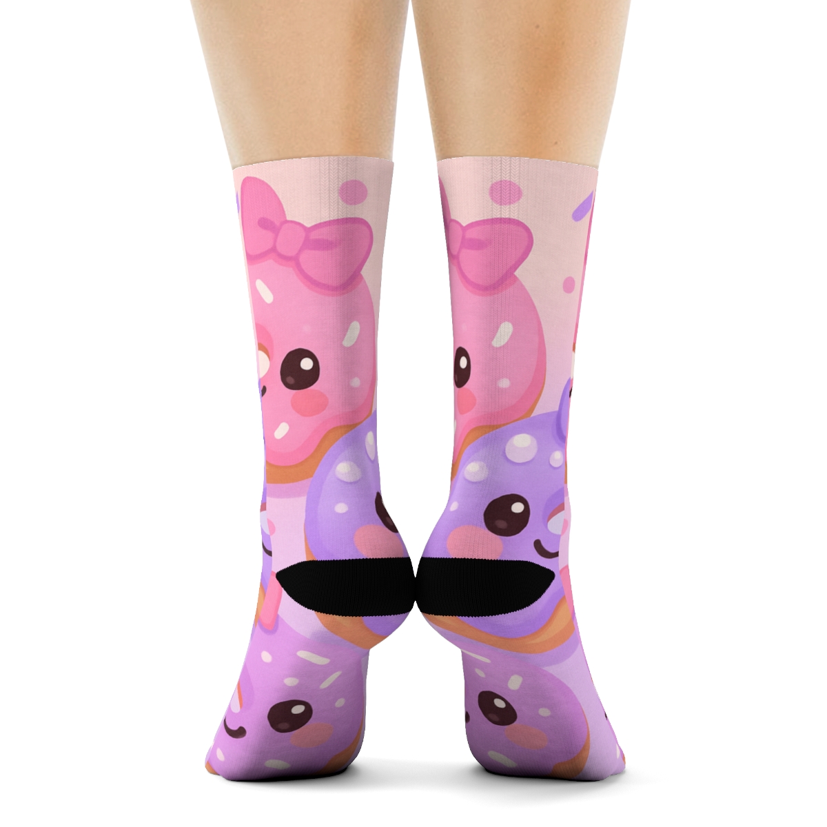 Ribbon Donut Smiles trendy colorful socks