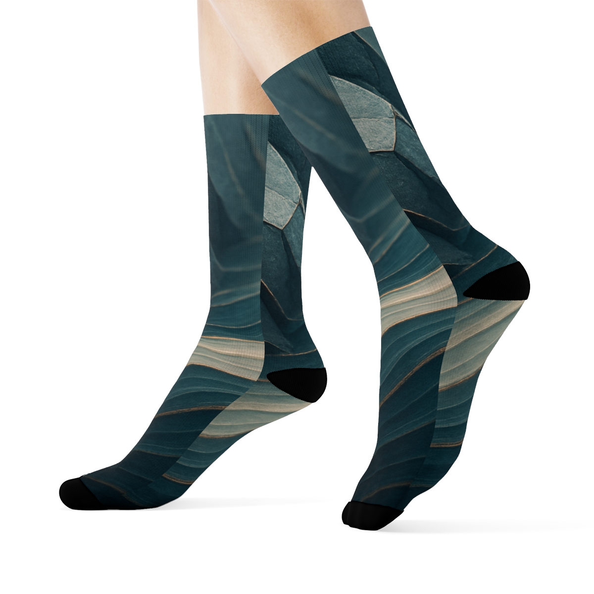Mineral Facet Wavefront comfortable cotton socks