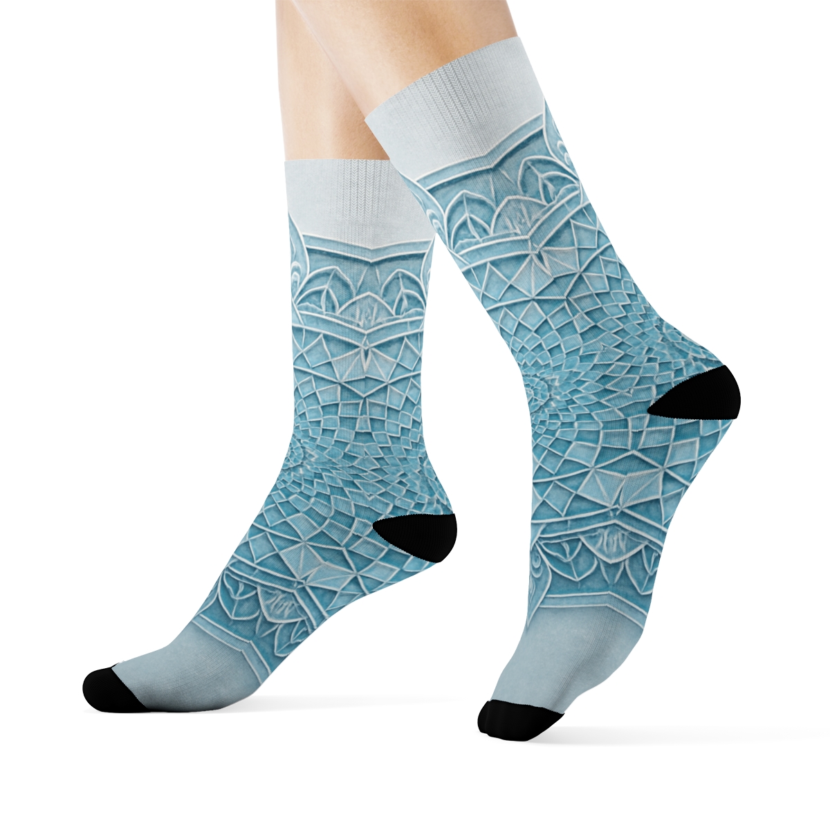 Radial Crystal Lattice Bloom sports performance socks