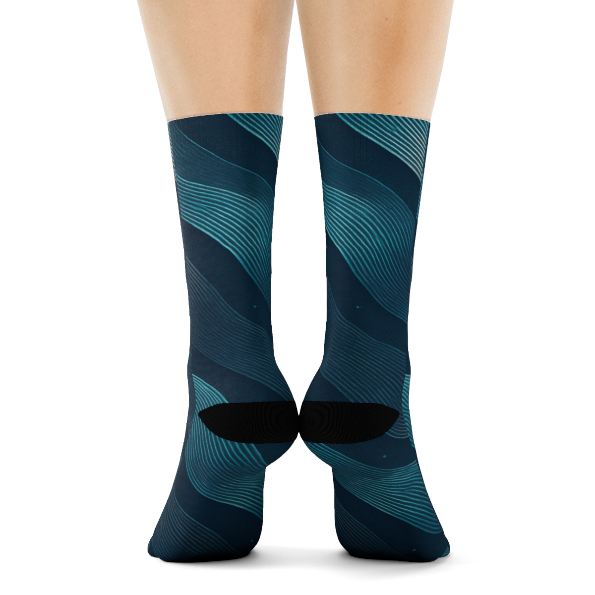 Moire Orbit Weave personalized cozy socks