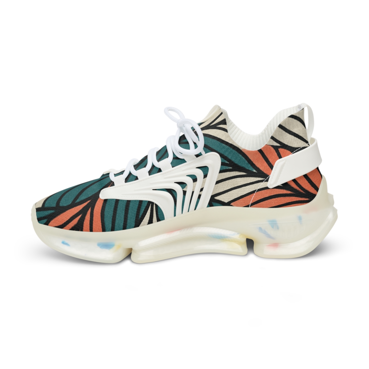 Camellia Tessellated Veinwave unique printed sneakers