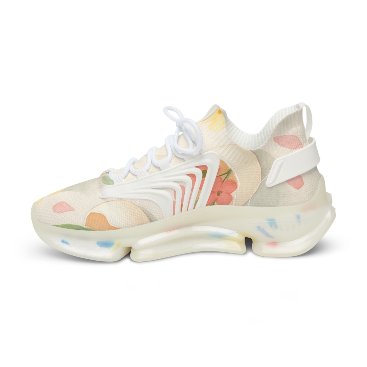 Spring Eggshell Blossom Parade stylish casual sneakers