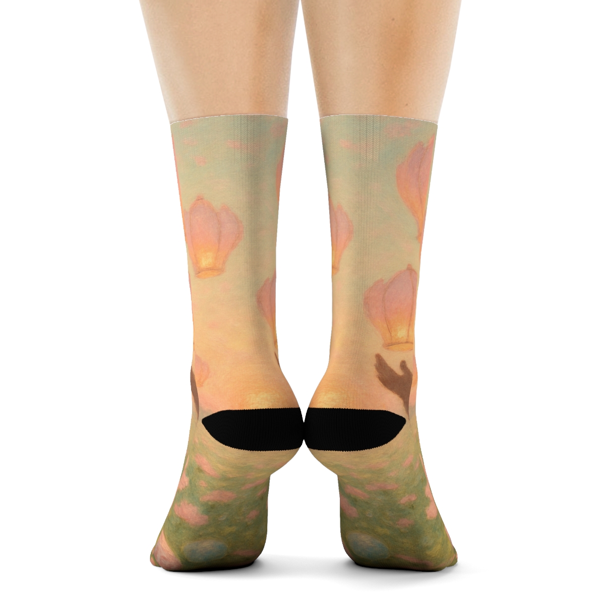 Spring Blossom Lanterns warm winter socks