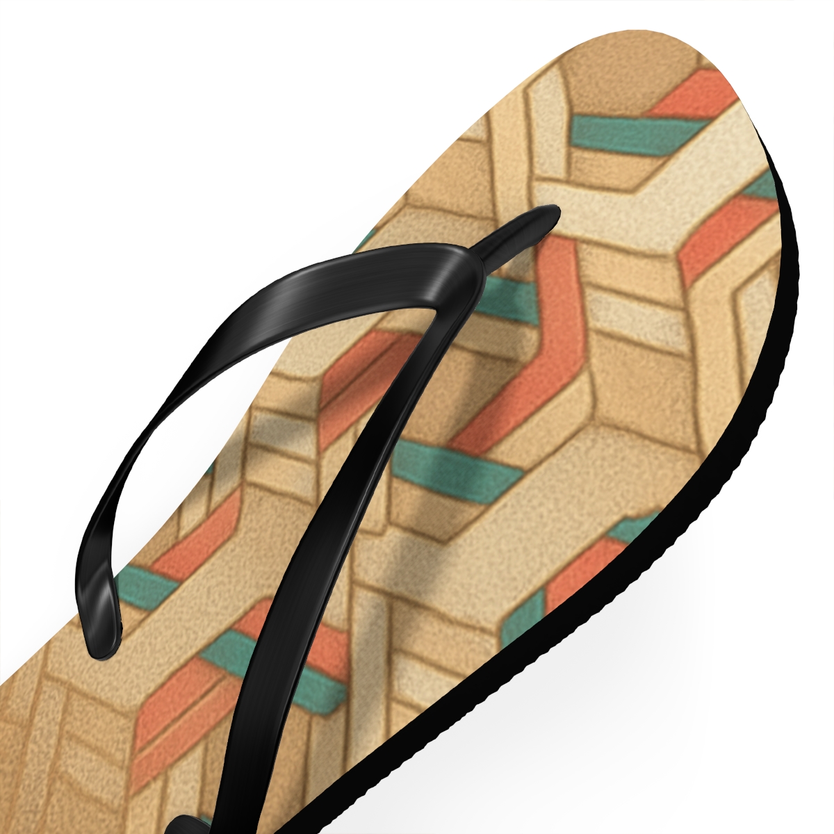 Cellular Hex Weave Gradient personalized beach flip flops