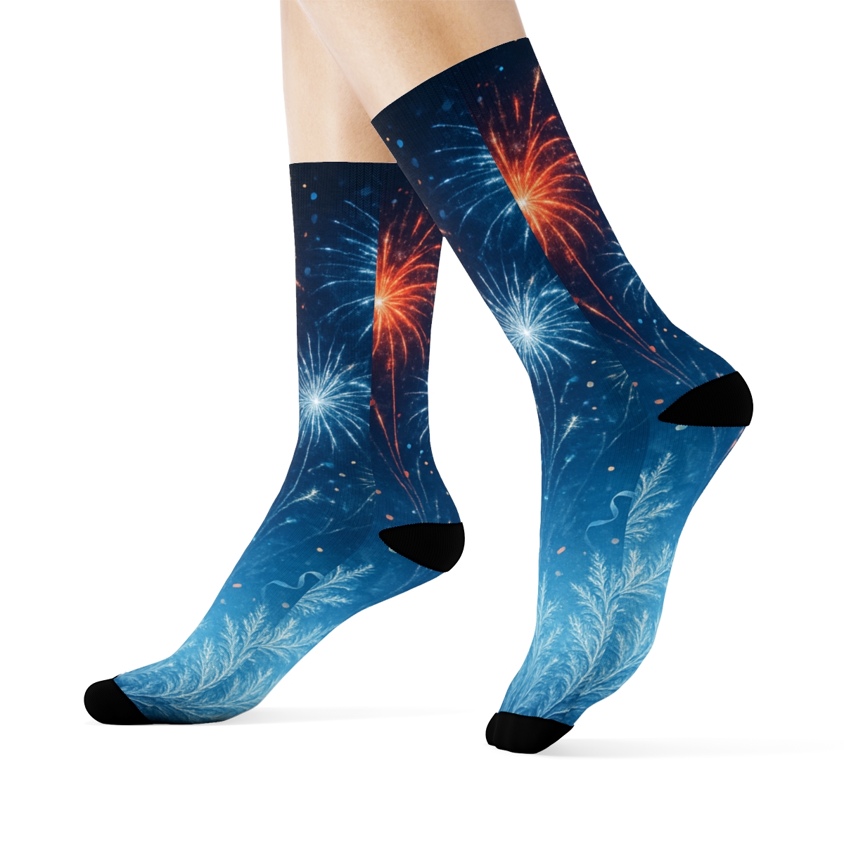 Frostfire New Year Skyweave personalized cozy socks