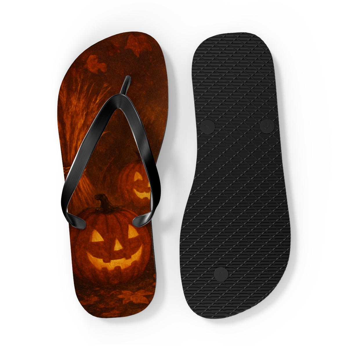 Lanternlit Harvest Masquerade comfortable casual flip flops