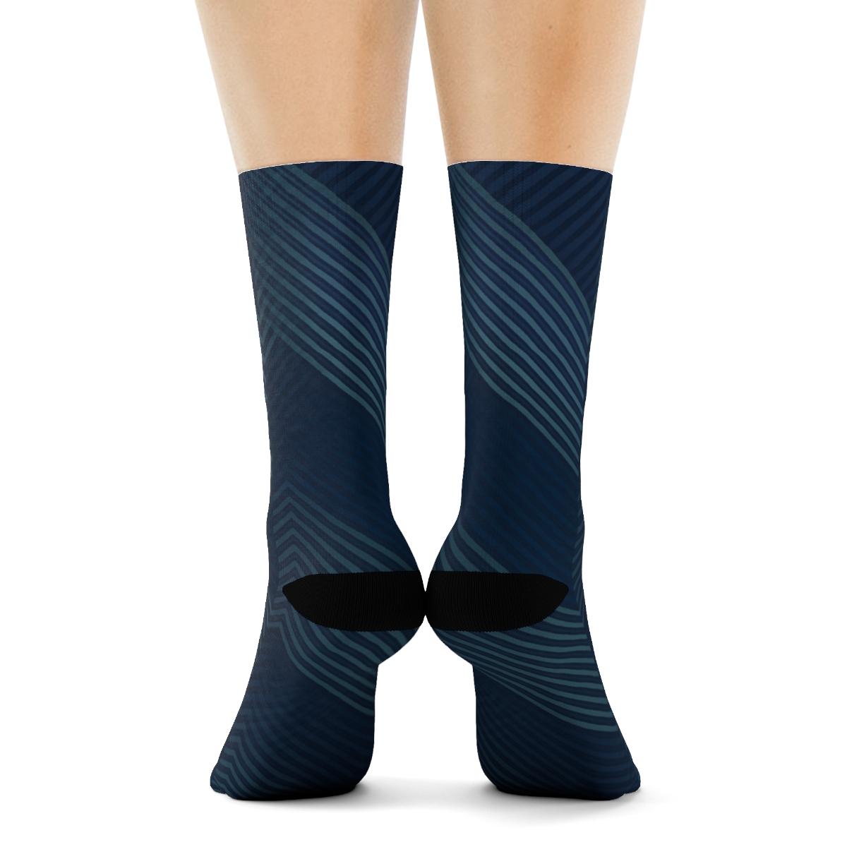 Moire Prism Weave designer logo socks