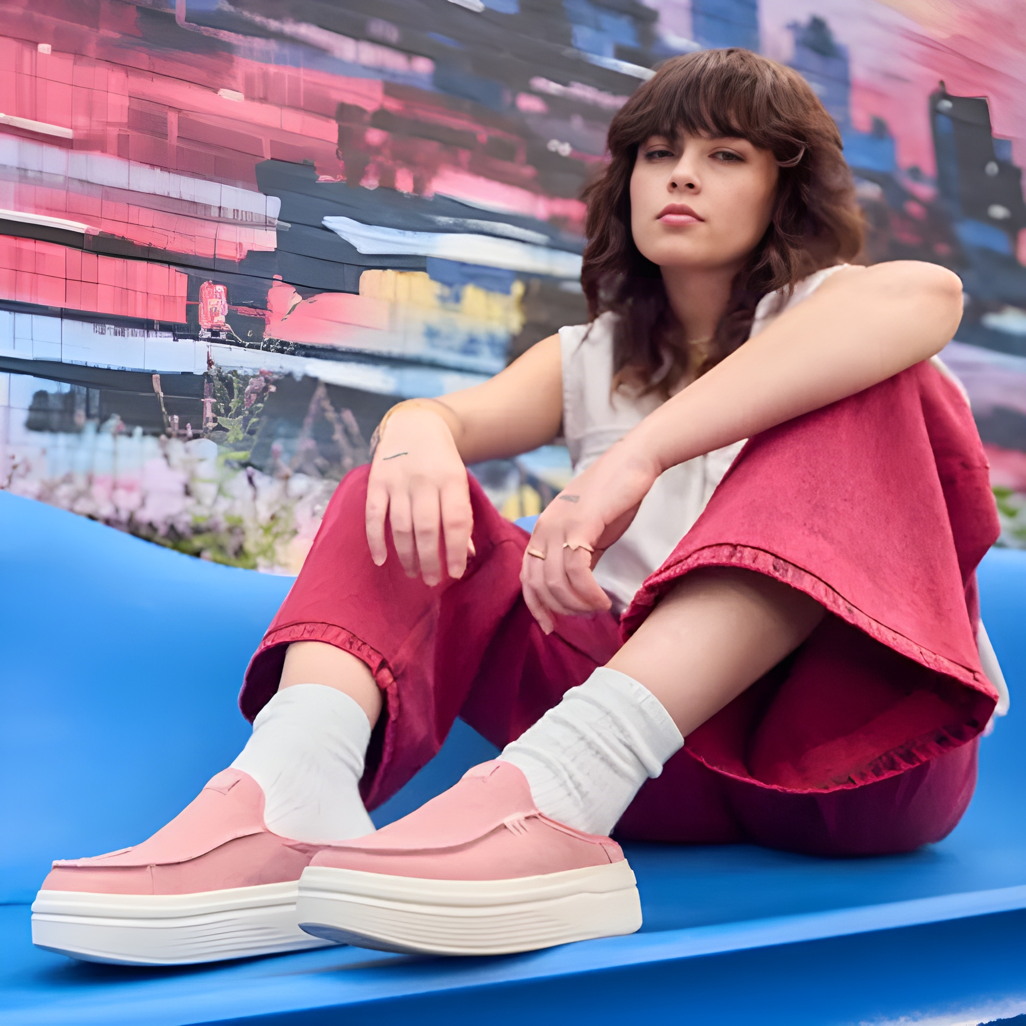 Suede Platform Slip On Lightweight Mules For Women