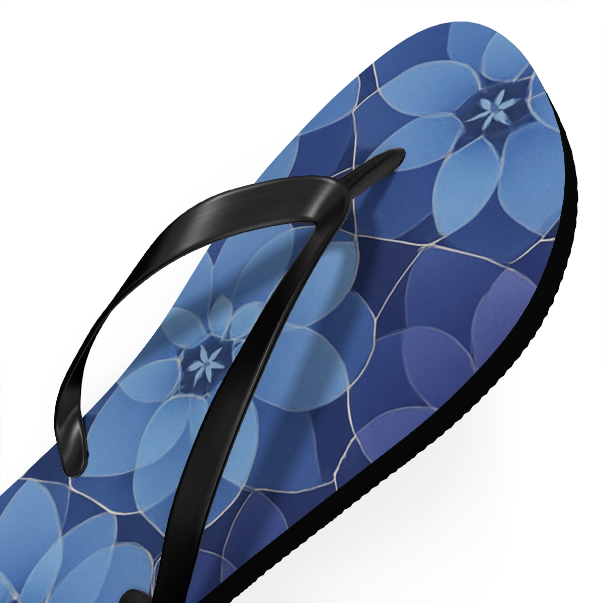 Fractal Bloom Lattice personalized beach flip flops