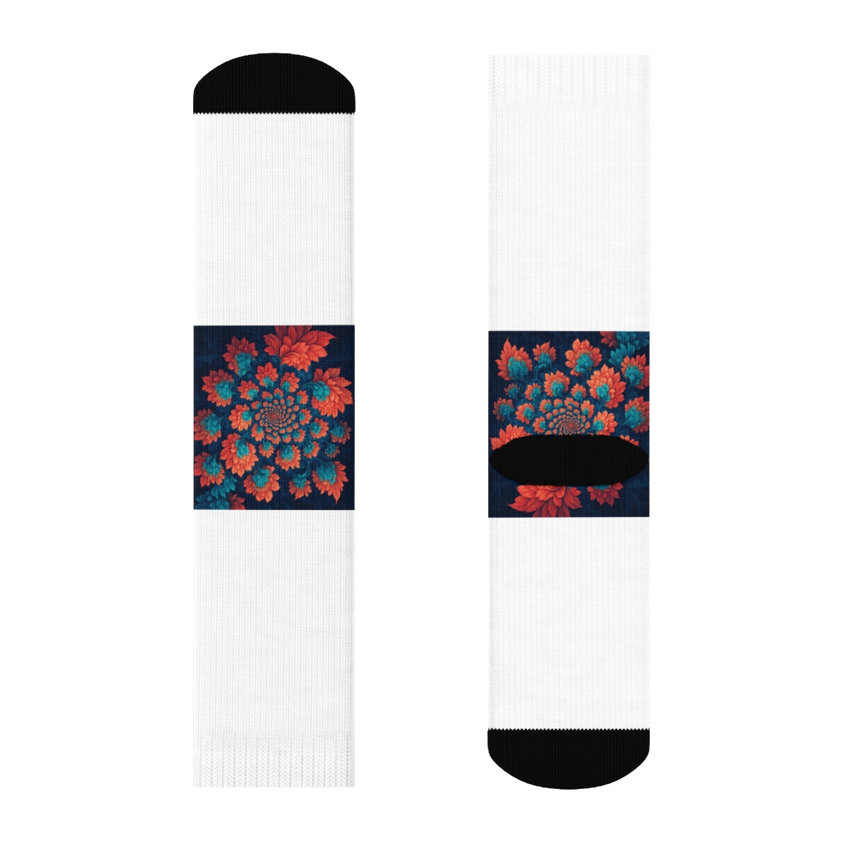 Infinite Bloom Spiral Socks