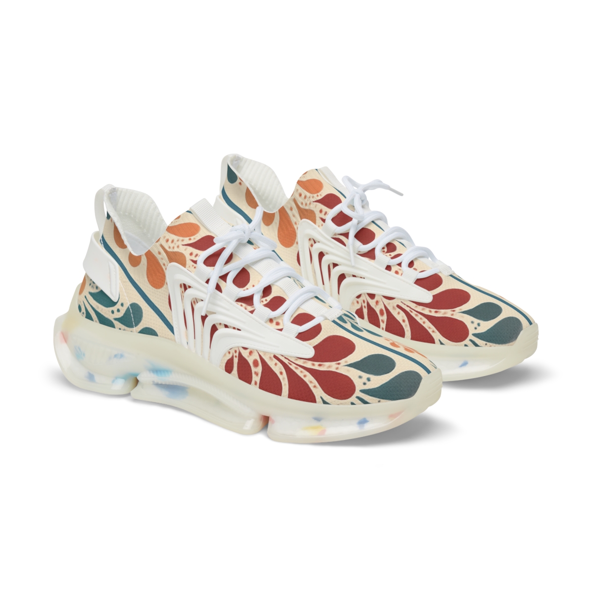 Fractal Bloom Stripe Sequence stylish casual sneakers