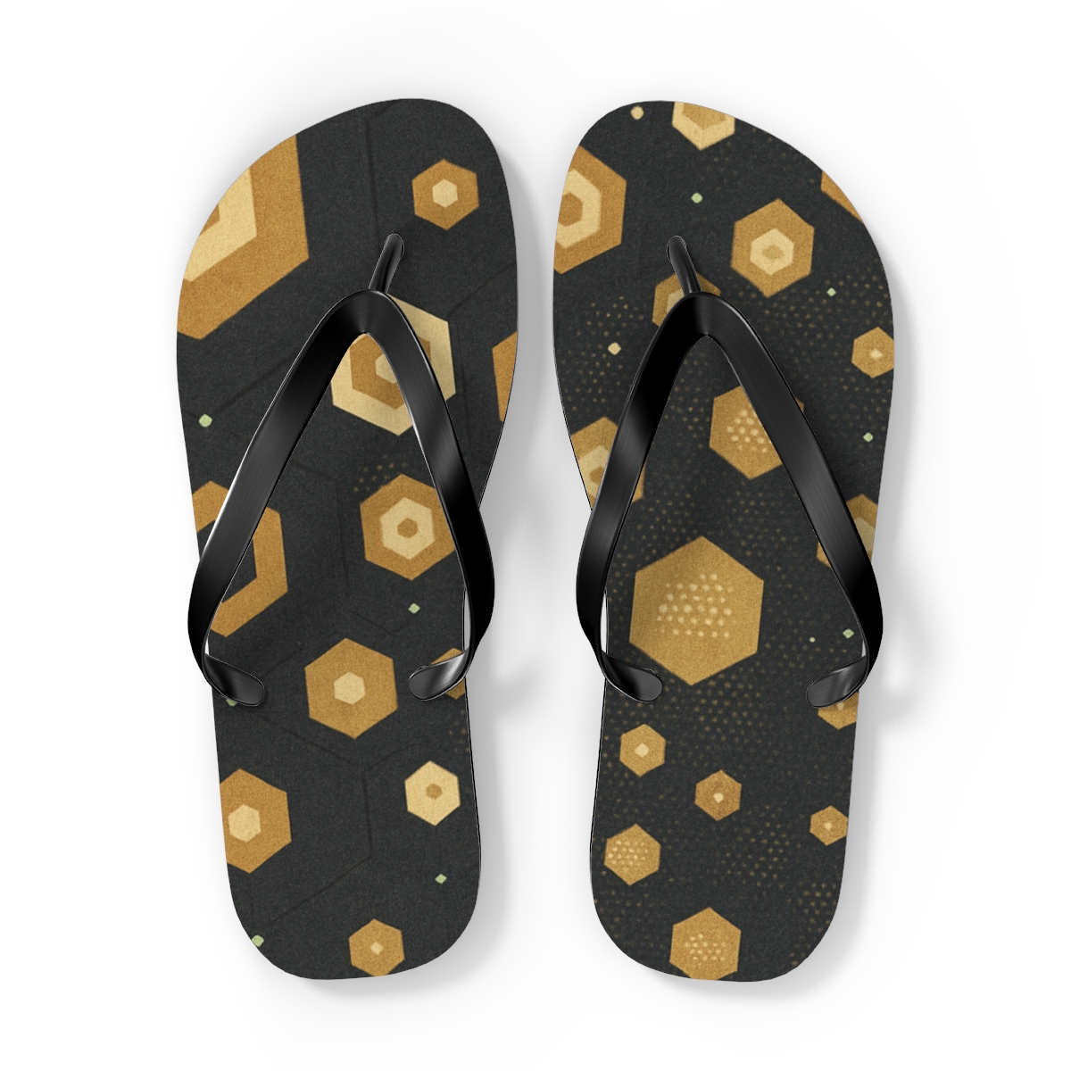 Fractal Hex Drift Quilt comfortable casual flip flops