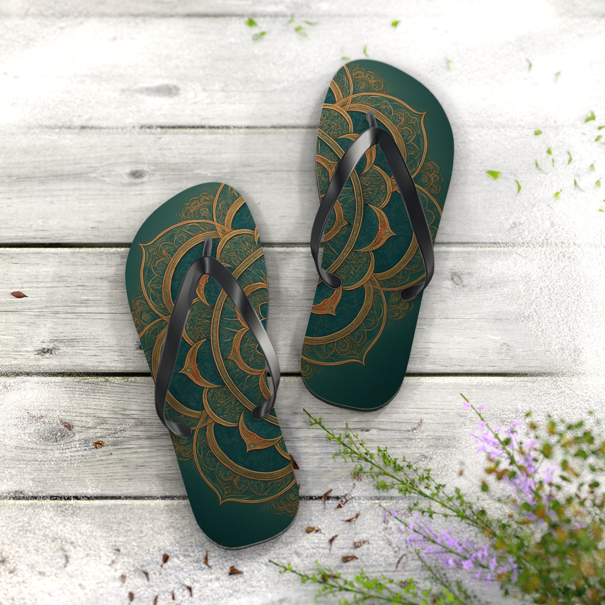 Serene Mandala Voyage Flip Flops