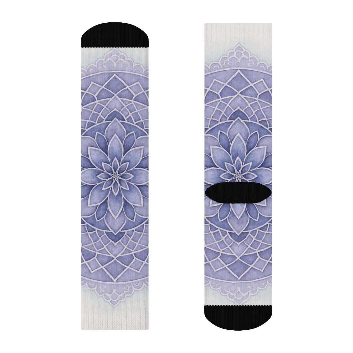 Fractal Petal Concentric warm winter socks